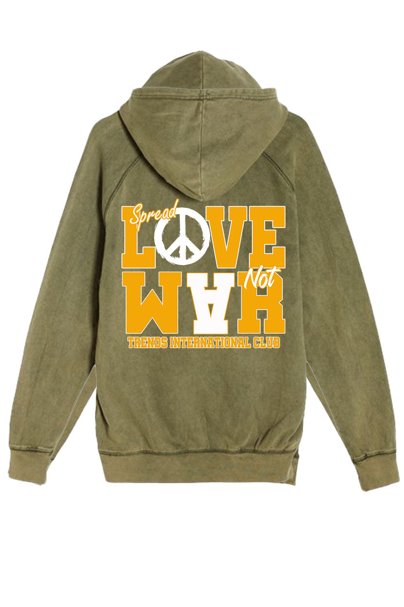 Spread Love Not War Hoodie Olive