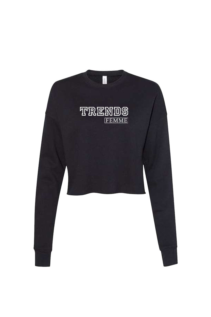 Trends Femme Crop Crewneck Black
