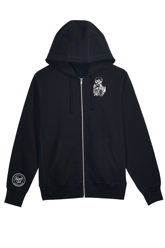 Spread Love Not War Zip-Up Hoodie Black