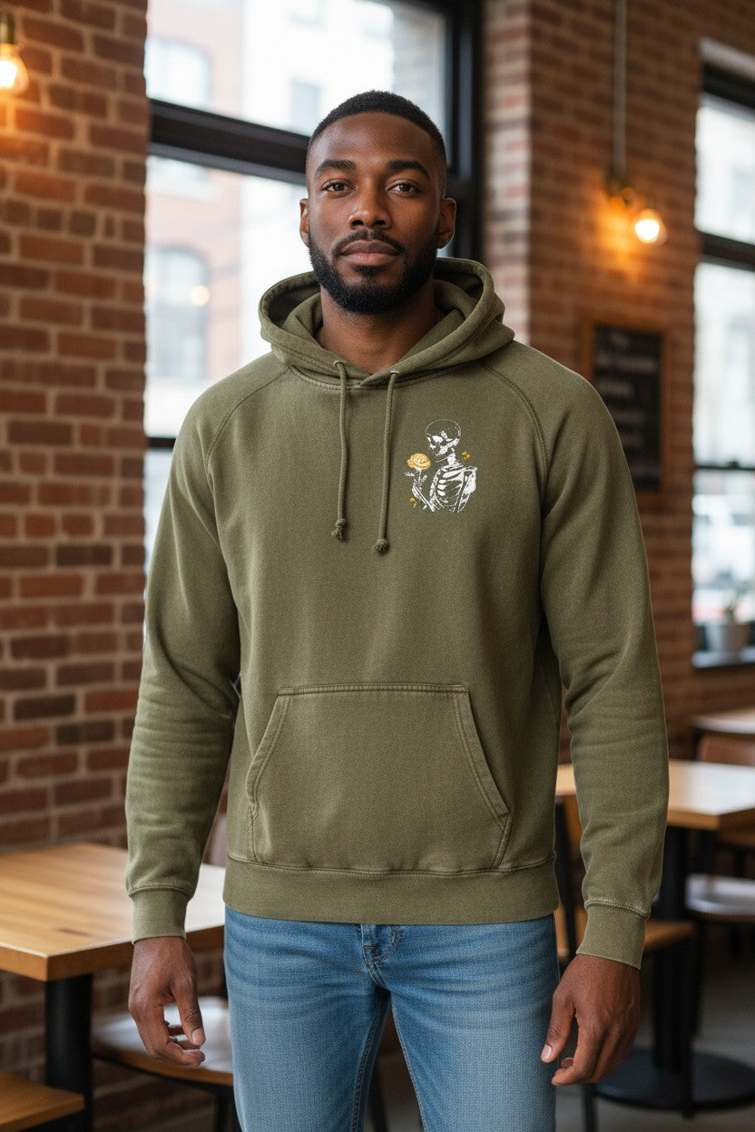 Spread Love Not War Hoodie Olive