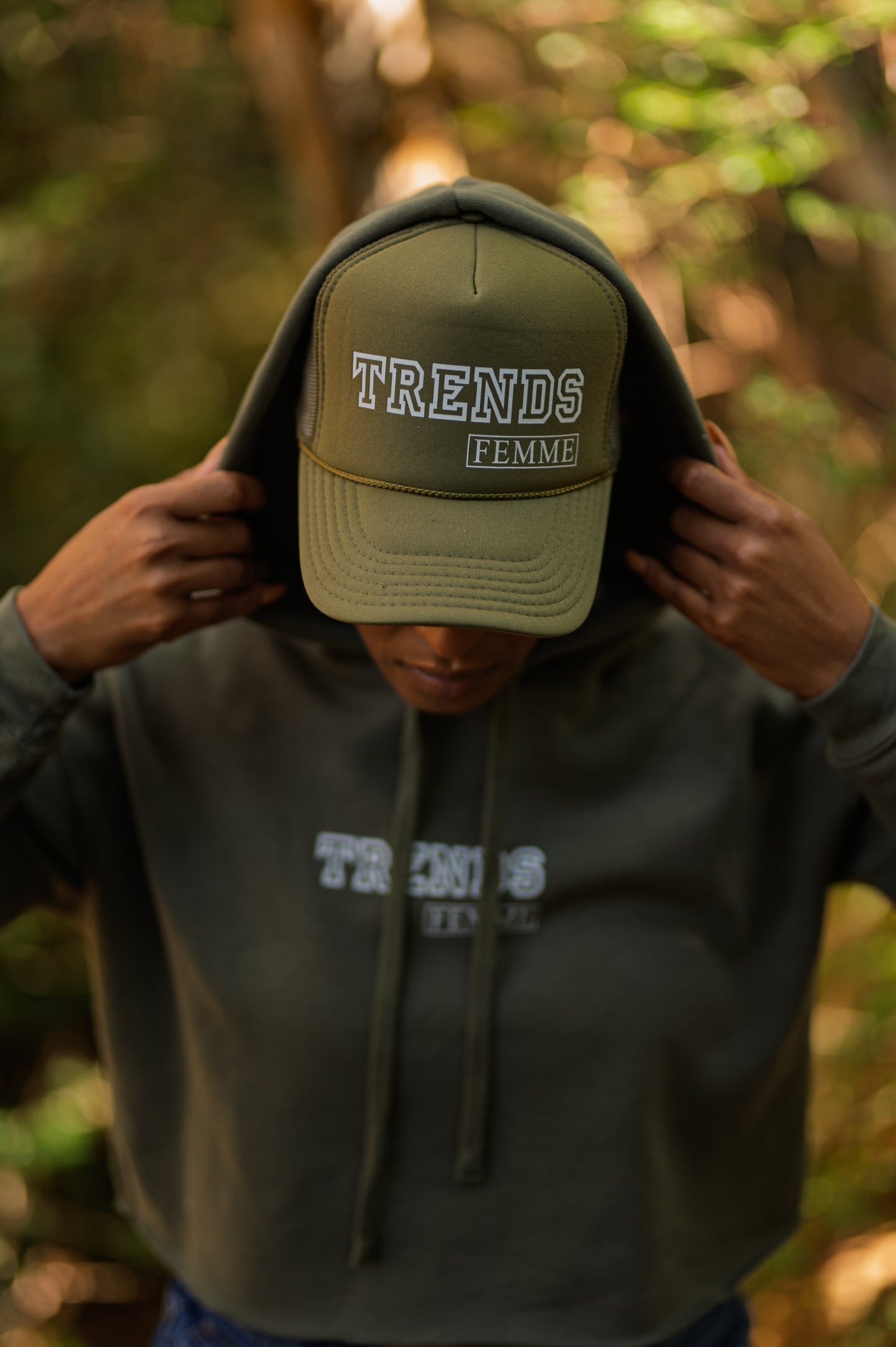 Trends Femme Trucker Hat Olive