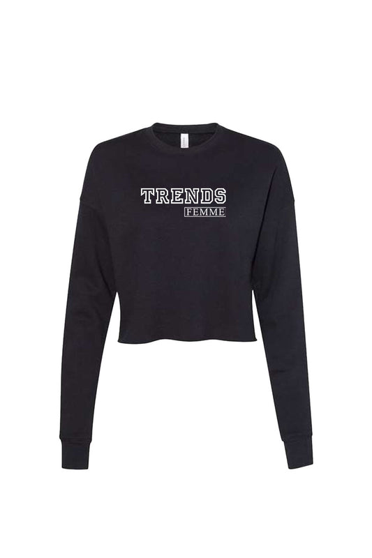 Trends Femme Crop Crewneck Black