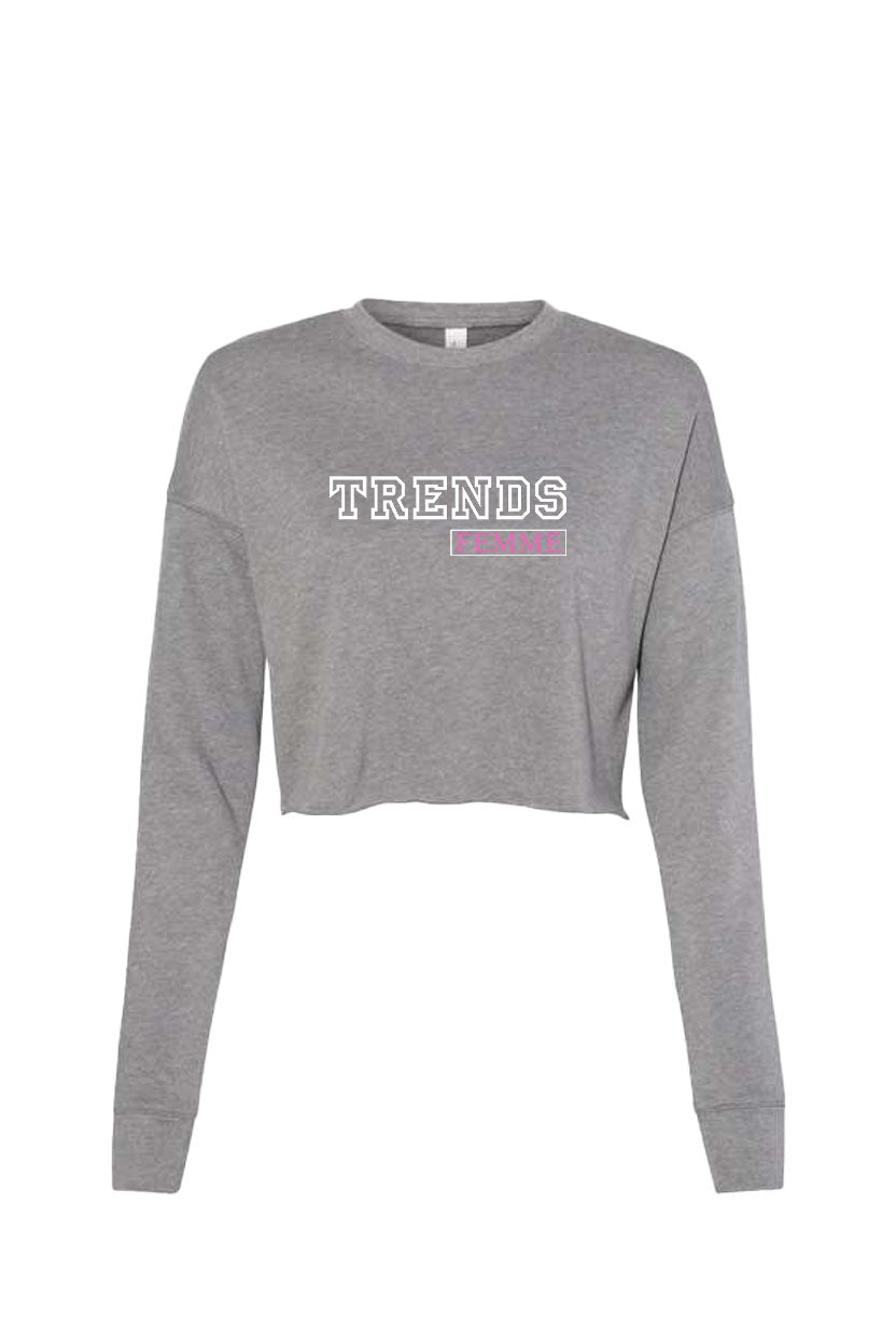 Trends Femme Crop Crewneck Grey