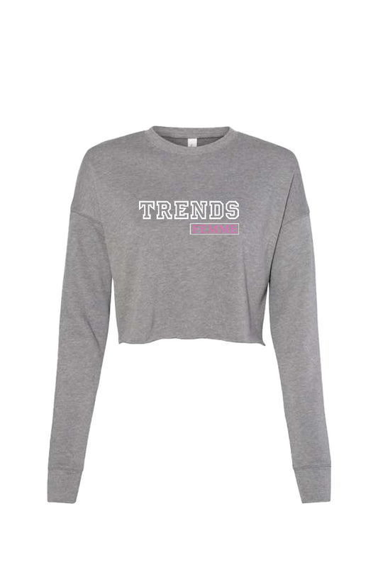 Trends Femme Crop Crewneck Grey