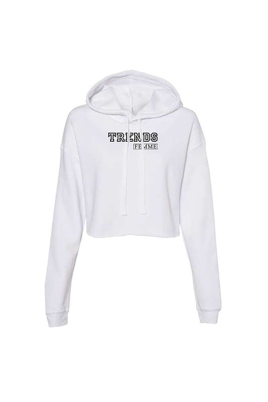 Trends Femme Crop Hoodie White