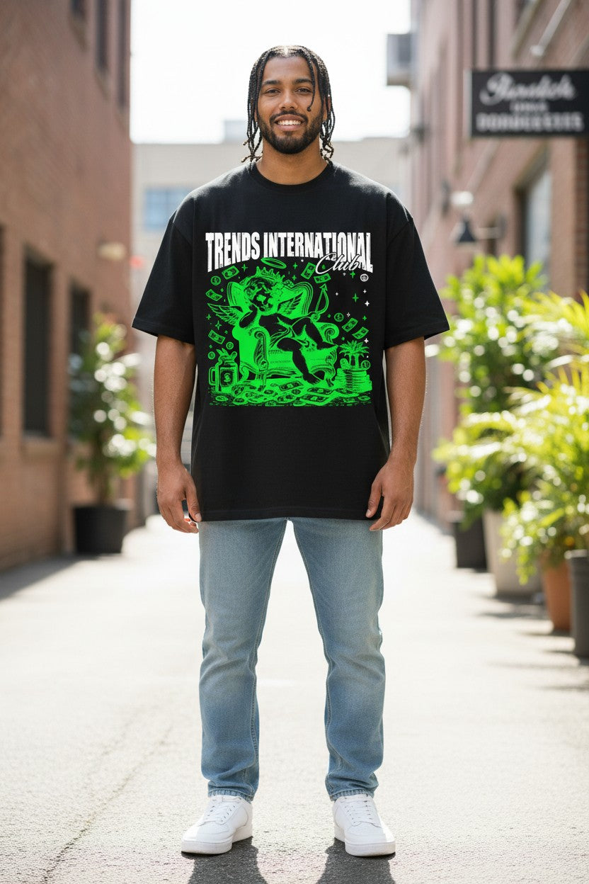 Trends Trillionaires T-shirt Black/Lime Green