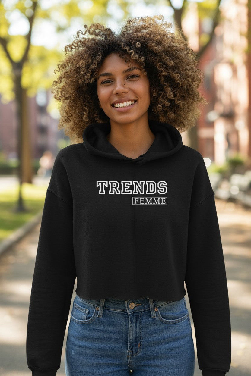 Trends Femme Crop Crewneck Black